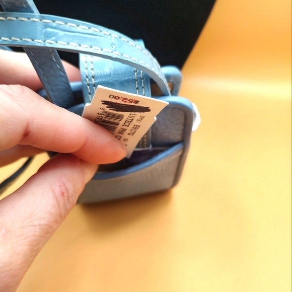 Brighton Cell Phone Case Light Blue  Leather Purse Long Strap Crossbody … - Picture 9 of 12